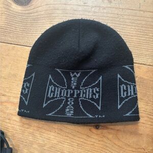Black and Gray Beanie with West Coast Choppers Logo